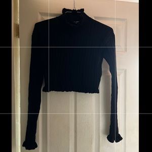 fashion nova boo thang cropped mock neck sweater